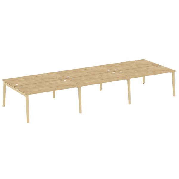 Рабочая станция на деревянных опорах Onix Wood OW.D.RS-6.4.8 4740x1635x750