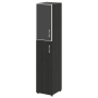 Шкаф для документов узкий со стеклом черным LT.SU-1.7 R (L) black