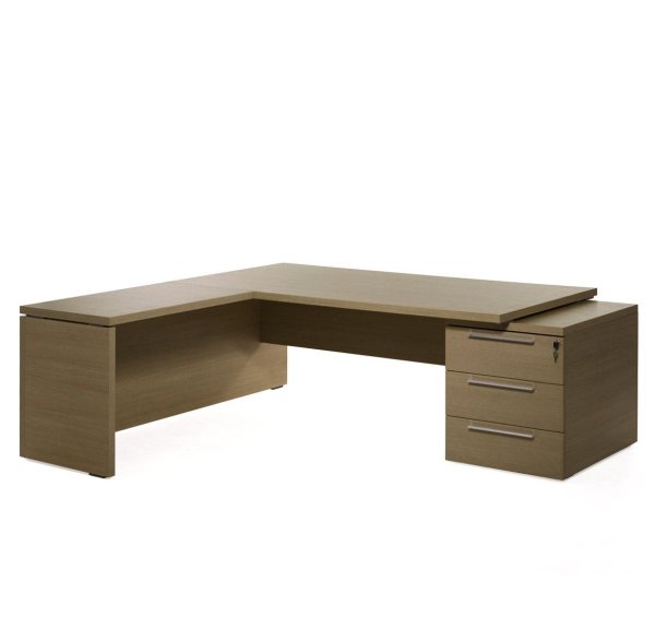 Стол для руководителя на опорной тумбе с приставкой 148 3551/27 2260х2000х735