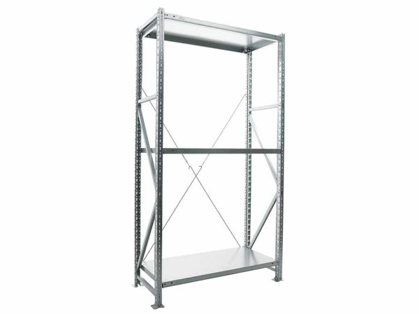 Стеллаж MS U 200/100x50/3 (Нагрузка на полку 300) (Оцинкованная сталь)