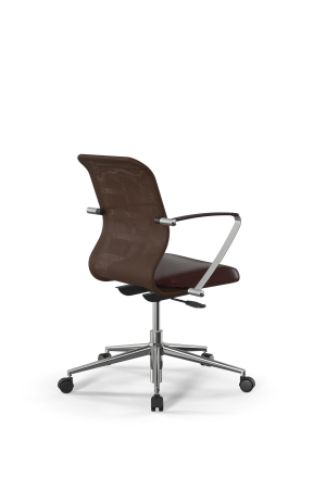 Кресло для руководителя Метта Sit 8 M4-9K - X2+Extra /Uh00/Wh12/K5cL(M01.B23.G18.W02) (Темно-коричневый)