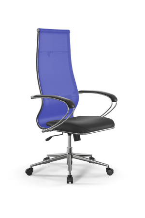 Кресло для руководителя Метта Sit 10 B1-163K - T+Extra /Km00/Wm12/K1cL(M09.B23.G18.W01) (Васильковый | Черный)