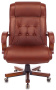 Кресло руководителя T-9926WALNUT светло-коричневый Leather EiCHel кожа крестов. металл/дерево