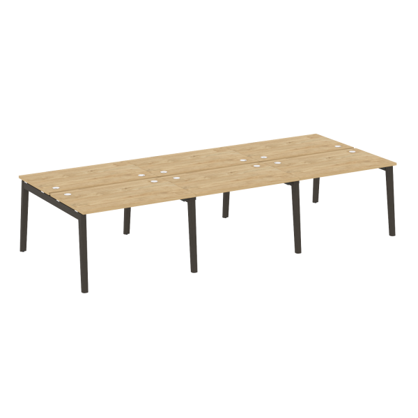 Рабочая станция на деревянных опорах Onix Wood OW.D.RS-6.2.7 3540x1475x750