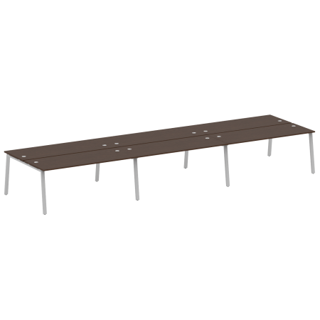 Рабочая станция на 6 рабочих места на А-образном м/к Metal System Style БА.СМ-6.5 5400x1475x750