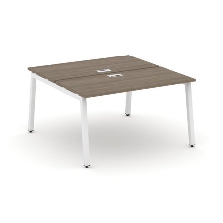 Рабочая станция 2-х сторонняя SN-5A.DRS-013 (1380х1432х750) (Вяз Благородный/Металл Белый)
