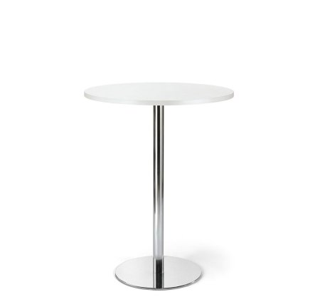 Стол барный 80/105 CAFE 80x105 W3 800х800х1050 (Белый/Хром)