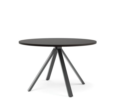 Стол для переговоров опоры черные Fermo AS120B/V3 1200x1200x750 (ВенгеЧерный)