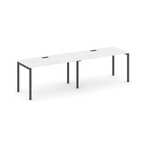 Рабочая станция 1 сторонняя SN-4P.ORS-022 (2360х800х750) (Белый/Металл Антрацит)