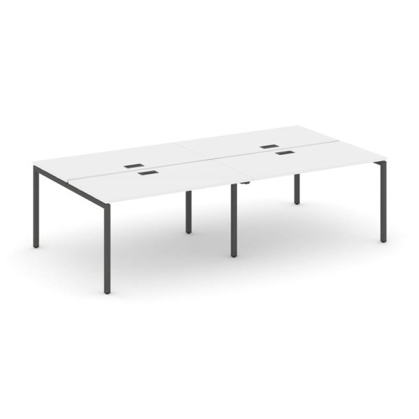 Рабочая станция 2-х сторонняя SN-4P.DRS-032 (2360х1232х750) (Белый/Металл Антрацит)