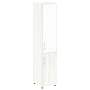 Шкаф для документов узкий со стеклом белым LT.SU-1.2 R (R) white