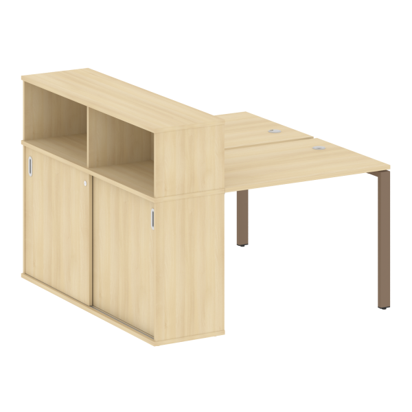 Рабочая станция с опорным шкафом-купе Metal System Style БП.РС-СШК-2.1 1410x1475x1098