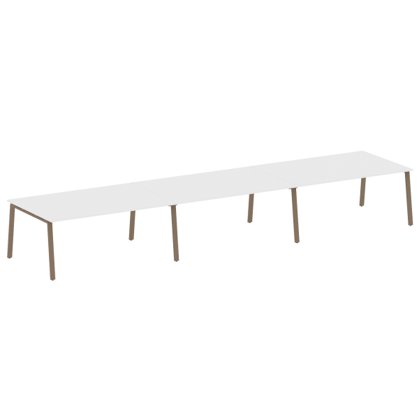 Стол для переговоров (3 столешницы) на А-образном м/к Metal System Style БА.ПРГ-3.5 5400x1235x750