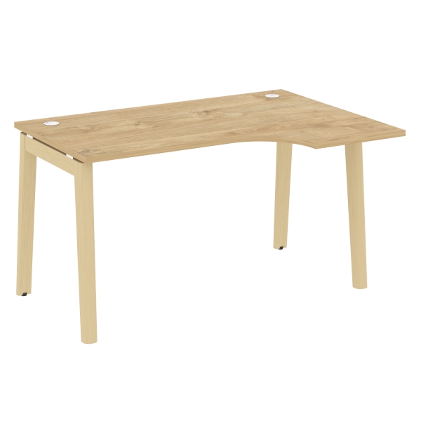 Стол эргономичный правый на деревянных опорах Onix Wood OW.SA-2R 1380x980x750