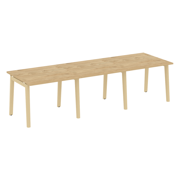 Стол переговорный на деревянных опорах Onix Wood OW.PRG-3.1 2940x980x750