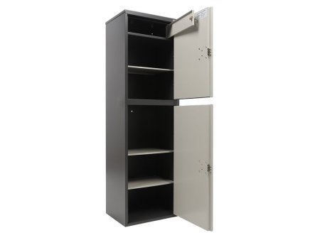 Бухгалтерский шкаф AIKO SL-150/2Т (Графит/Светло-серый)