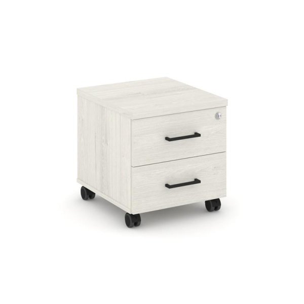 Тумба мобильная 2 ящика стандартные колеса SN.TM-001 (416х460х437) (Дуб Наварра)