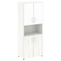 Шкаф для документов с нишей со стеклом белым LT.ST-1.4 R white