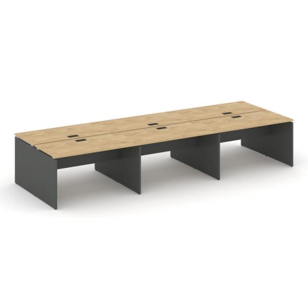 Рабочая станция 2-х сторонняя SN-D.DRS-084 (4740х1632х750) (Тиквуд Светлый/Антрацит)