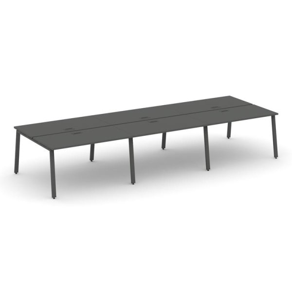 Рабочая станция 2-х сторонняя SN-6A.DRS-064 (4740х1232х750) (Антрацит/Металл Антрацит)