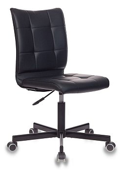 Кресло CH-330M черный Leather Black эко.кожа крестов. металл черный