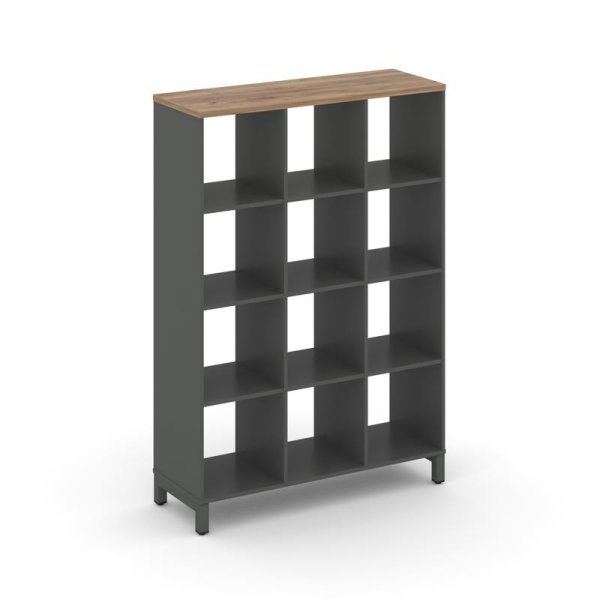 Каркас стеллажа 4 яруса SN.KS-430 (1121х400х1615) (Антрацит/Дуб Табак/Металл Антрацит)