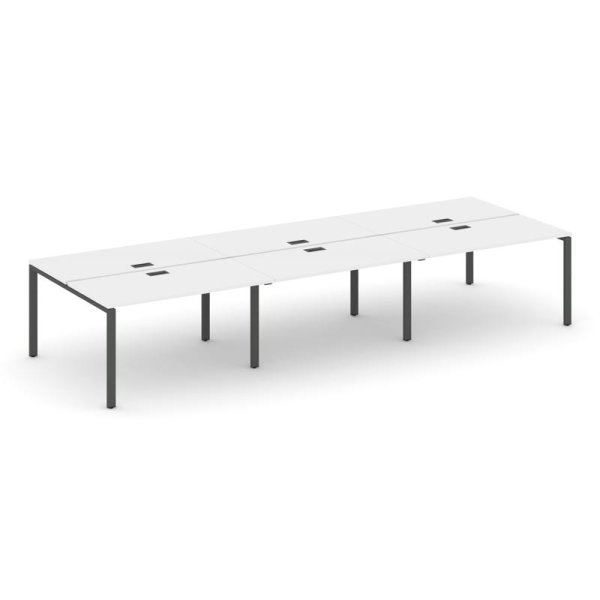 Рабочая станция 2-х сторонняя SN-6P.DRS-083 (4140х1632х750) (Белый/Металл Антрацит)