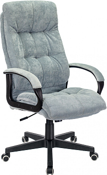 Кресло руководителя CH-824 Fabric серо-голубой Light-28 крестов. пластик