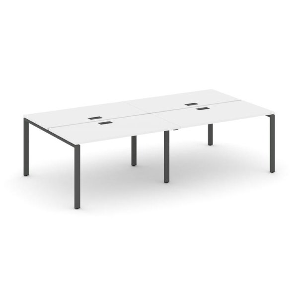 Рабочая станция 2-х сторонняя SN-6P.DRS-052 (2360х1632х750) (Белый/Металл Антрацит)