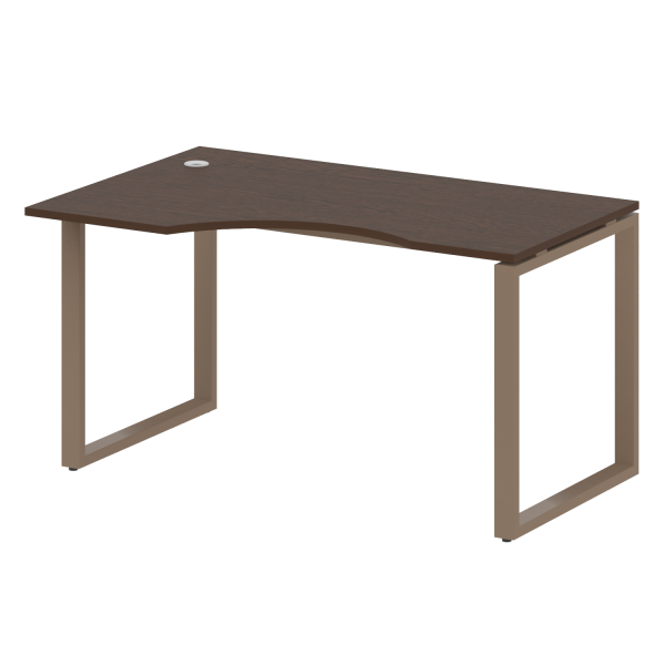 Стол криволинейный левый Metal System Style БО.СА-2 Л 1400x900x750 (Венге Цаво/Мокко металл)