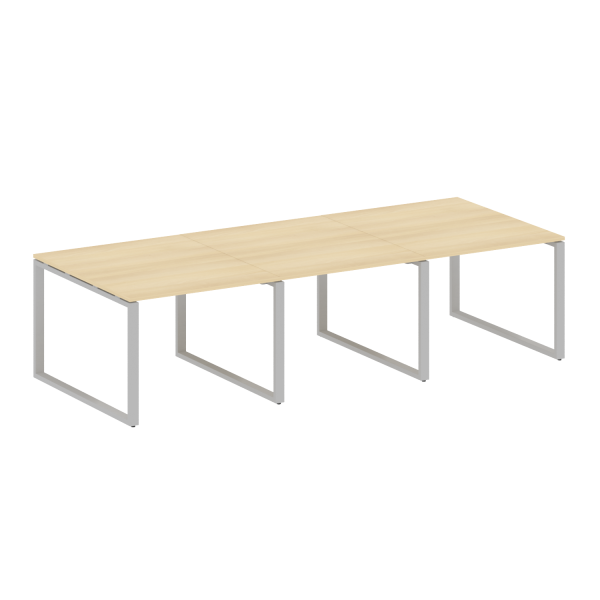 Переговорный стол 3 столешницы Metal System Style БО.ПРГ-3.1 3000x1235x750
