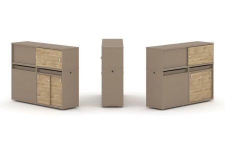 Тумба двойная + низкая надставка ES.NB.2N-21 (1500х410х1135)