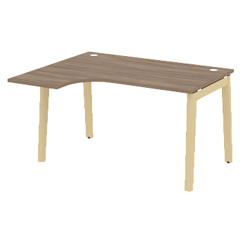 Стол эргономичный левый на деревянных опорах Onix Wood OW.SA-3L 1380x1180x750
