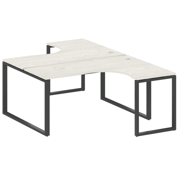 Рабочая станция криволинейная Metal System Style БО.РАС-СА-2.4 1600x2435x750 (Дуб Наварра/Антрацит металл)