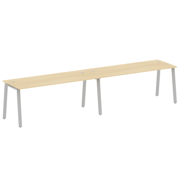 Рабочая станция на 2 рабочих места на А-образном м/к Metal System Style БА.СМ-2.5 3600x720x750