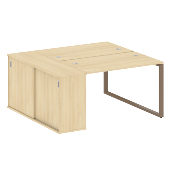 Рабочая станция с шкафом-купе на О-образном м/к Metal System Style БО.РС-СШК-1.2 Т 1610x1475x750