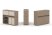 Тумба двойная + низкая надставка ES.NB.2N-10 (1500х410х1135)