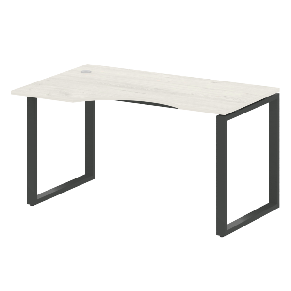 Стол криволинейный левый Metal System Style БО.СА-2 Л 1400x900x750 (Дуб Наварра/Антрацит металл)