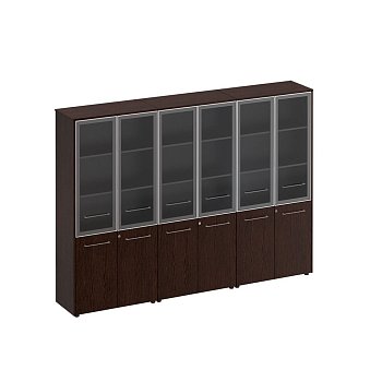 Шкаф комбинированный высокий (стекло + стекло + стекло) Reventon МЕ 378 2740x460x1960