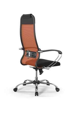 Кресло для руководителя Метта Sit 10 B1-180K - X2+UMF(X1) /Um00/Wh00/K1cL(M09.B21.G20.W01) (Черный | Оранжевый)