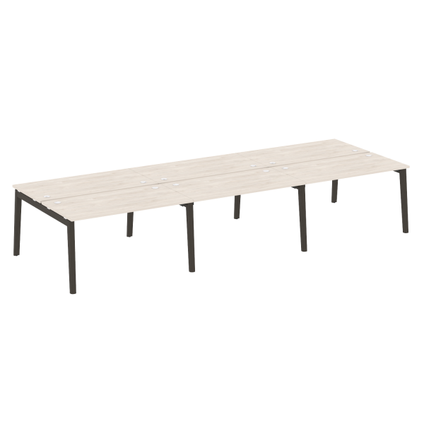 Рабочая станция на деревянных опорах Onix Wood OW.D.RS-6.3.7 4140x1475x750