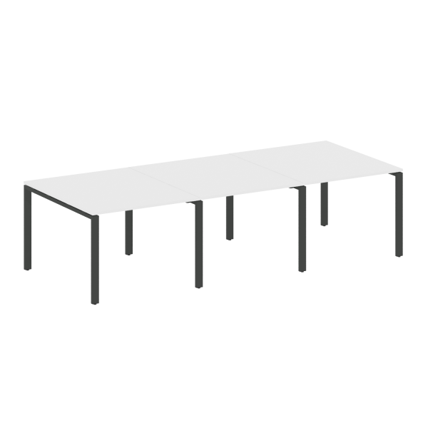 Переговорный стол 3 столешницы Metal System Style БП.ПРГ-3.1 3000x1235x750